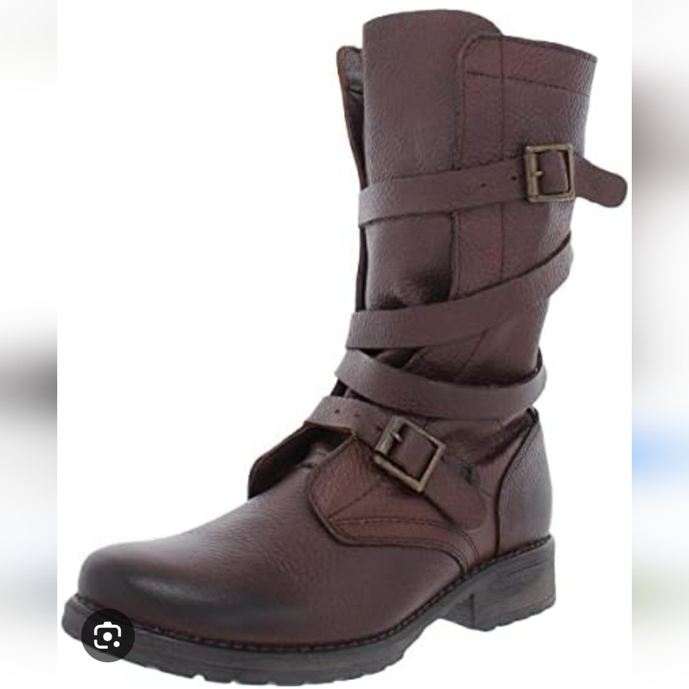 Steve Madden Bandit Black Leather Buckle Boots - Picture 6 of 6